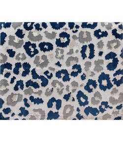 Elizabeth Sutton Vela VE45A Untamed Animal/Abstact Bohemian Blue Area Rug, 8 ft. 0 in. X 10 ft. 0 in.
