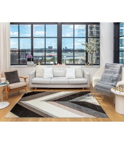 Elizabeth Sutton Vela VE50B Midnight Magic Chevron Modern Brown Area Rug, 8 ft. 0 in. X 10 ft. 0 in.