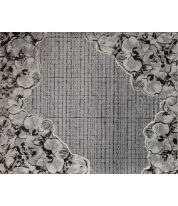 Elizabeth Sutton Vela VE65B Cloud Nine Floral Modern Gray Area Rug, 8 ft. 0 in. X 10 ft. 0 in.