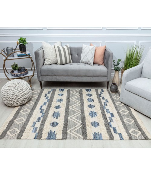Rugs America Yasmin RA32001 Gray Area Rug 8 ft. x 10 ft. Rectangle