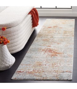 Safavieh Adrianna ADN200 Blue / Rust 2'-2" X 8' Runner Area Rug