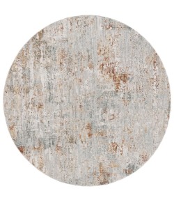 Safavieh Adrianna ADN200 Blue / Rust 6'-7" X 6'-7" Round Area Rug