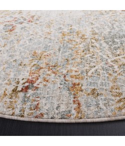 Safavieh Adrianna ADN204 Blue / Gold 6'-7" X 6'-7" Round Area Rug