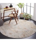 Safavieh Adrianna ADN204 Blue / Gold 6'-7" X 6'-7" Round Area Rug