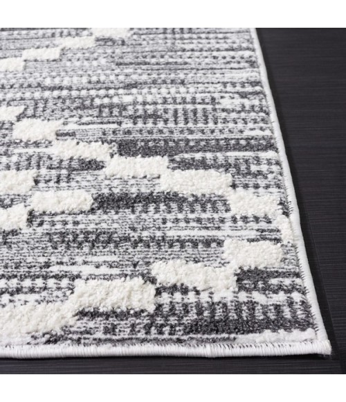 Safavieh Alamo Area Rug ALM717H-28 Safavieh Alamo ALM717 Charcoal / Ivory 2'-2" X 8' Runner Area Rug