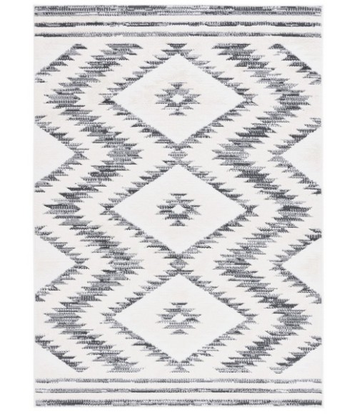 Safavieh Alamo Area Rug ALM737H-5 Safavieh Alamo ALM737 Ivory / Charcoal 5'-3" X 7'-6" Rectangle Area Rug