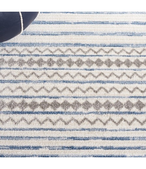 Safavieh Alamo Area Rug ALM775N-7R Safavieh Alamo ALM775 Ivory / Navy 6'-7" X 6'-7" Round Area Rug