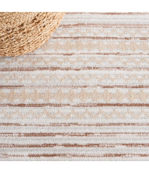 Safavieh Alamo Area Rug ALM775T-7R Safavieh Alamo ALM775 Ivory / Brown 6'-7" X 6'-7" Round Area Rug