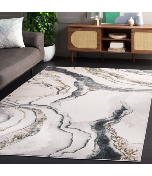 Safavieh Alenia ALN104 Grey / Blue 7'-9" x 9'-6" Rectangle Area Rug