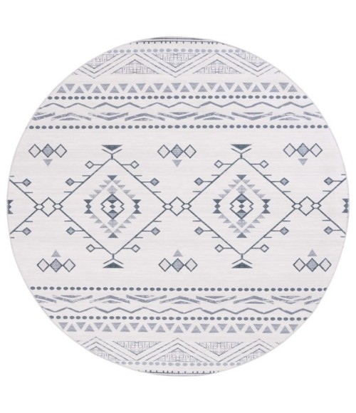 Safavieh Arizona ARZ104 Beige / Charcoal 6' X 6' Round Area Rug