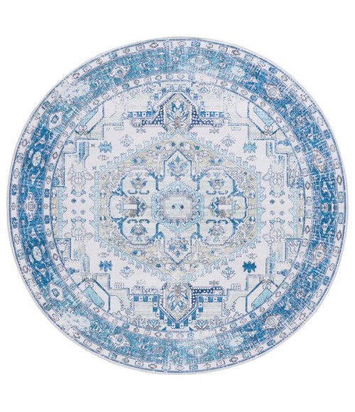 Safavieh Arizona ARZ105 Beige / Blue 6' X 6' Round Area Rug