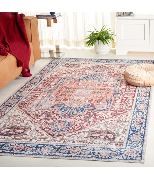 Safavieh Arizona ARZ109 Red / Navy 3' X 5' Rectangle Area Rug
