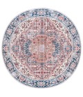 Safavieh Arizona ARZ109 Red / Navy 6' X 6' Round Area Rug