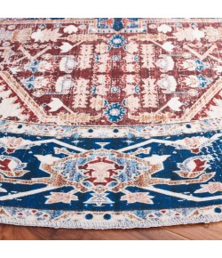 Safavieh Arizona ARZ109 Red / Navy 6' X 6' Round Area Rug