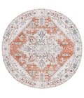 Safavieh Arizona ARZ120 Ivory / Rust 6' X 6' Round Area Rug