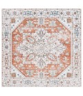 Safavieh Arizona ARZ120 Ivory / Rust 6' X 6' Square Area Rug