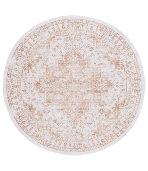 Safavieh Arizona ARZ127 Beige / Gold 6' X 6' Round Area Rug