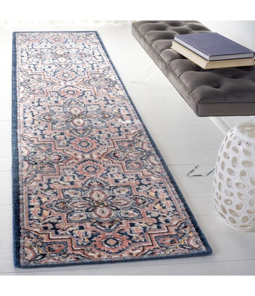 Safavieh Astoria ASA400 Blue / Beige 2'-2" X 8' Runner Area Rug