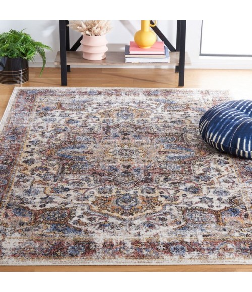 Safavieh Astoria ASA402 Ivory / Blue Rust 5'-3" X 7'-6" Rectangle Area Rug
