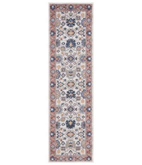 Safavieh Astoria ASA408 Ivory / Rust 2'-2" X 8' Runner Area Rug