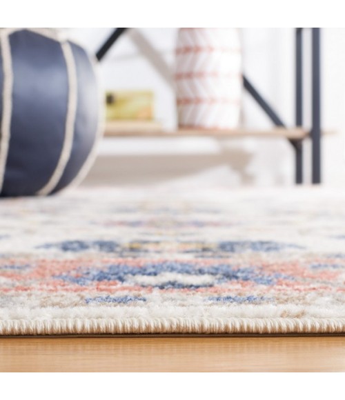 Safavieh Astoria ASA408 Ivory / Rust 2'-2" X 8' Runner Area Rug