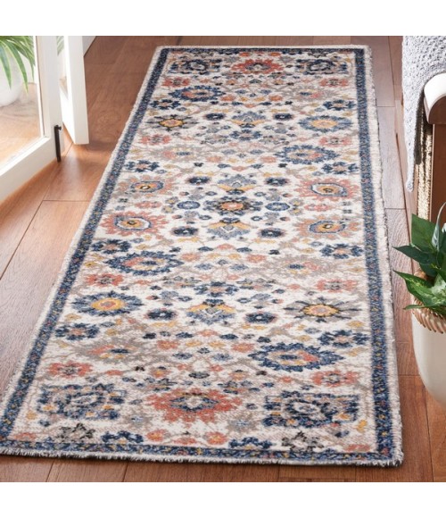 Safavieh Astoria ASA410 Beige / Blue 2'-2" X 8' Runner Area Rug
