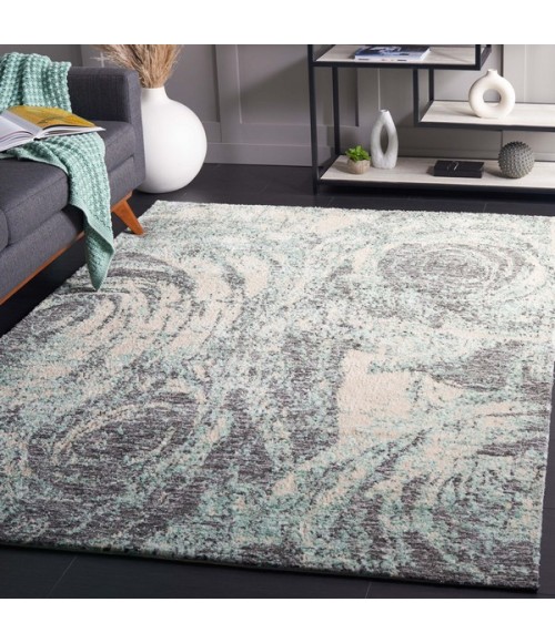 Safavieh Audrey AUD107 Blue / Grey 6' X 6' Square Area Rug