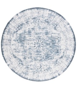 Safavieh Baltimore BAL850 Light Grey / Blue 6'-7" X 6'-7" Round Area Rug