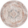 Safavieh Baltimore BAL854 Beige / Rust 6'-7" X 6'-7" Round Area Rug