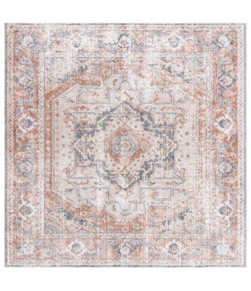 Safavieh Baltimore BAL854 Beige / Rust 6'-7" X 6'-7" Square Area Rug