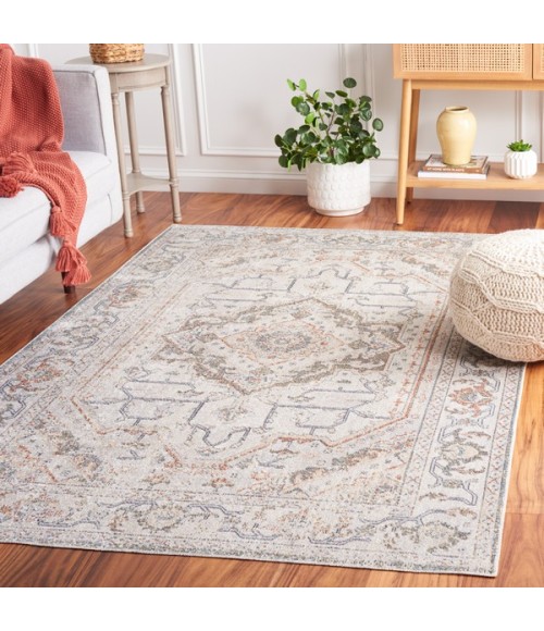 Safavieh Baltimore BAL854 Light Grey / Rust 9' X 12' Rectangle Area Rug