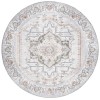 Safavieh Baltimore BAL854 Light Grey / Rust 6'-7" X 6'-7" Round Area Rug