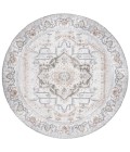 Safavieh Baltimore BAL854 Light Grey / Rust 6'-7" X 6'-7" Round Area Rug