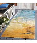 Safavieh Barbados BAR510 Blue / Gold 2'-8" x 10'-5" Rectangle Area Rug
