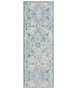 Safavieh Barbados BAR513 Ivory / Light Blue 2'-8" X 8' Runner Area Rug