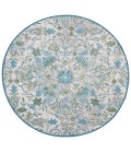 Safavieh Barbados BAR513 Ivory / Light Blue 6'-6" X 6'-6" Round Area Rug