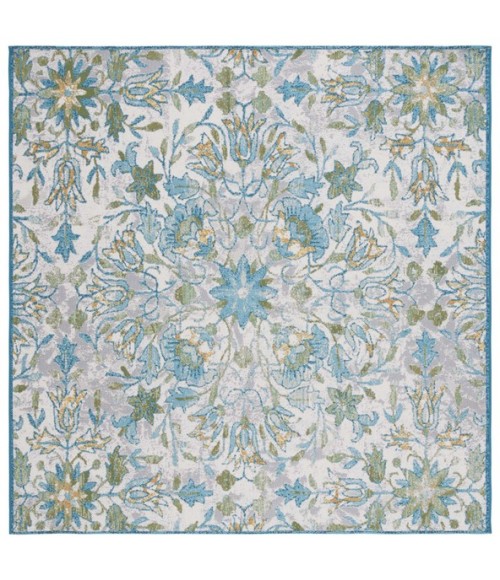 Safavieh Barbados BAR513 Ivory / Light Blue 6'-6" x 6'-6"Square Square Area Rug