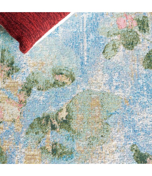 Safavieh Barbados BAR522 Light Blue / Green 4' X 6' Rectangle Area Rug