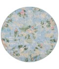 Safavieh Barbados BAR522 Light Blue / Green 6'-6" X 6'-6" Round Area Rug