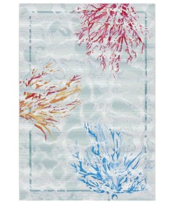 Safavieh Barbados BAR535 Teal / White 9'-10" x 12'-5" Rectangle Area Rug