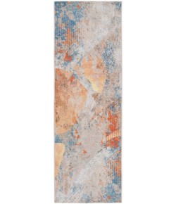 Safavieh Barbados BAR536 Blue / Rust 2'-8" X 8' Runner Area Rug