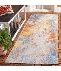 Safavieh Barbados BAR536 Blue / Rust 2'-8" X 8' Runner Area Rug