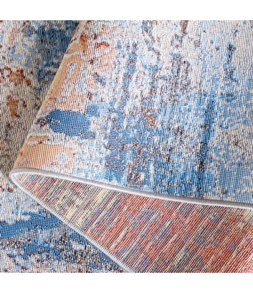 Safavieh Barbados BAR537 Ivory / Blue Rust 6'-6" x 6'-6"Square Square Area Rug