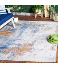 Safavieh Barbados Area Rug BAR537A-9 Safavieh Barbados BAR537 Ivory / Blue Rust 9'-10" x 12'-5" Rectangle Area Rug