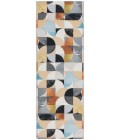 Safavieh Barbados BAR539 Ivory Black / Blue Rust 2'-8" X 8' Runner Area Rug