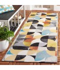 Safavieh Barbados BAR539 Ivory Black / Blue Rust 2'-8" X 8' Runner Area Rug