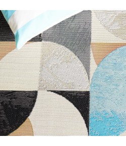 Safavieh Barbados BAR539 Ivory Black / Blue Rust 5'-3" X 7'-6" Rectangle Area Rug