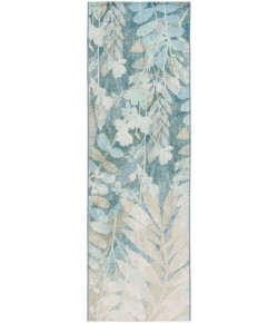 Safavieh Barbados BAR541 Blue Green / Ivory 2'-8" X 8' Runner Area Rug