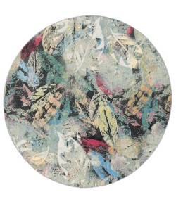 Safavieh Barbados BAR542 Black Green / Pink 6'-6" X 6'-6" Round Area Rug