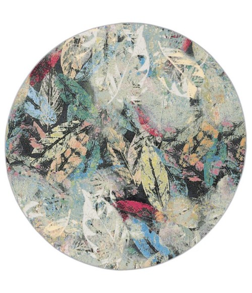 Safavieh Barbados BAR542 Black Green / Pink 6'-6" X 6'-6" Round Area Rug